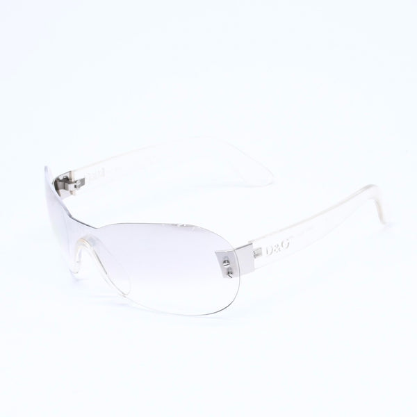 DOLCE & GABBANA ドルチェアンドガッバーナ シールド サングラス アイウェア 2060 サイズ135 クリア 美品 中古 4a006790