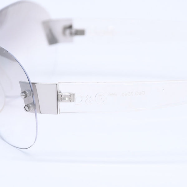 DOLCE & GABBANA ドルチェアンドガッバーナ シールド サングラス アイウェア 2060 サイズ135 クリア 美品 中古 4a006790