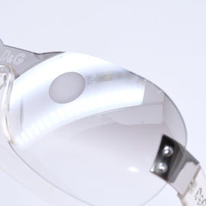 DOLCE & GABBANA ドルチェアンドガッバーナ シールド サングラス アイウェア 2060 サイズ135 クリア 美品 中古 4a006790