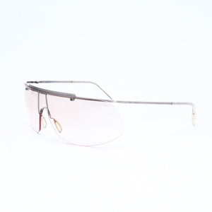 極美品 DOLCE&GABBANA ドルチェガッバーナ シールドレンズサングラス 2114 メタル シルバー ブラウン 中古 4a006791