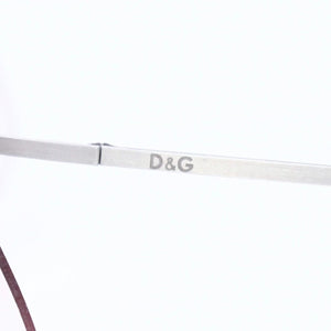 極美品 DOLCE&GABBANA ドルチェガッバーナ シールドレンズサングラス 2114 メタル シルバー ブラウン 中古 4a006791