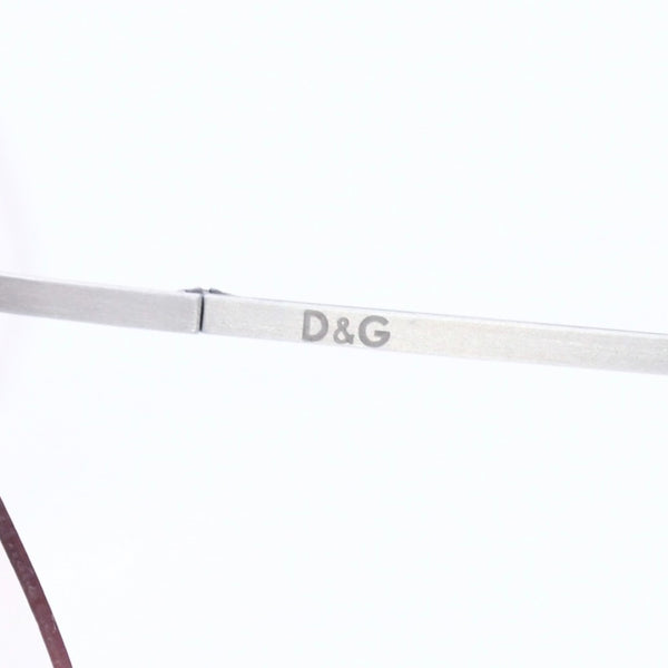 極美品 DOLCE&GABBANA ドルチェガッバーナ シールドレンズサングラス 2114 メタル シルバー ブラウン 中古 4a006791