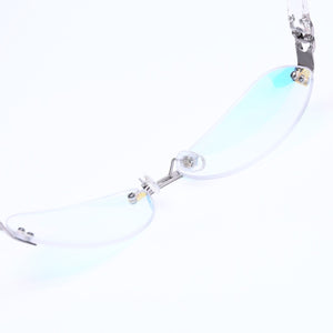 極美品 CHANEL シャネル リムレス サングラス アイウェア 4037 c.168/6M サイズ59□15 125 ココマーク オーロラ クリア 中古 4a006803