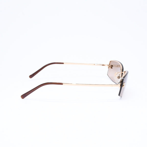 CHANEL シャネル サングラス アイウェア 4093-B c.125/13 サイズ56□16 130 ココマーク ラインストーン ブラウン 美品 中古 4a006783