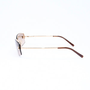 CHANEL シャネル サングラス アイウェア 4093-B c.125/13 サイズ56□16 130 ココマーク ラインストーン ブラウン 美品 中古 4a006783