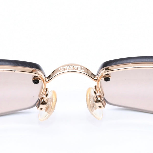 CHANEL シャネル サングラス アイウェア 4093-B c.125/13 サイズ56□16 130 ココマーク ラインストーン ブラウン 美品 中古 4a006783