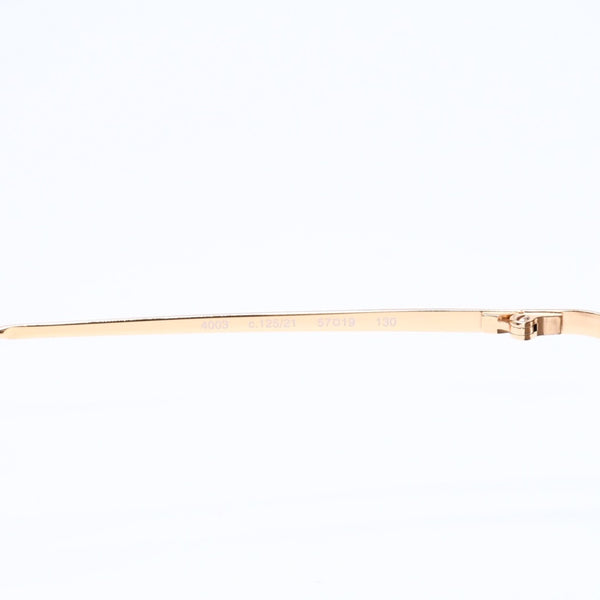 CHANEL シャネル リムレス サングラス アイウェア 4003 c.125/21 サイズ57□19 130 ココマーク ゴールド 美品 中古 4a006804