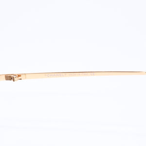CHANEL シャネル リムレス サングラス アイウェア 4003 c.125/21 サイズ57□19 130 ココマーク ゴールド 美品 中古 4a006804