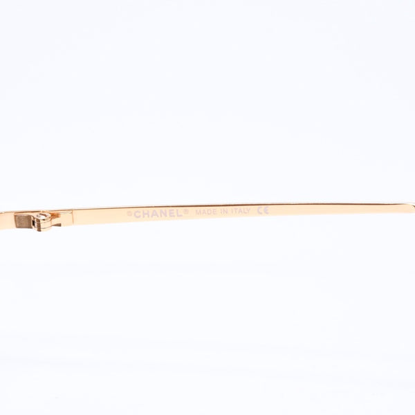 CHANEL シャネル リムレス サングラス アイウェア 4003 c.125/21 サイズ57□19 130 ココマーク ゴールド 美品 中古 4a006804
