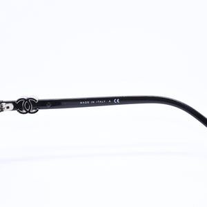 極美品 CHANEL シャネル サングラス アイウェア サイドココマーク サイズ61◻︎16 ブラック シルバー金具 5216 c.501/3F 中古 4a006811