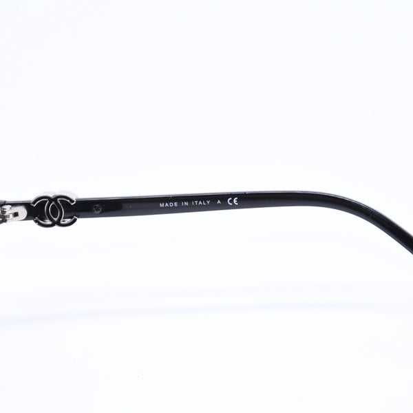極美品 CHANEL シャネル サングラス アイウェア サイドココマーク サイズ61◻︎16 ブラック シルバー金具 5216 c.501/3F 中古 4a006811