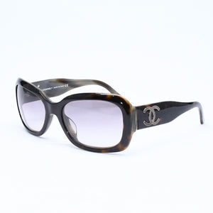 極美品 CHANEL シャネル サングラス アイウェア 5102-A c.653/11 サイズ54□17 135 ココマーク べっ甲カラー 中古 4a006798
