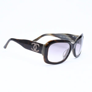 極美品 CHANEL シャネル サングラス アイウェア 5102-A c.653/11 サイズ54□17 135 ココマーク べっ甲カラー 中古 4a006798
