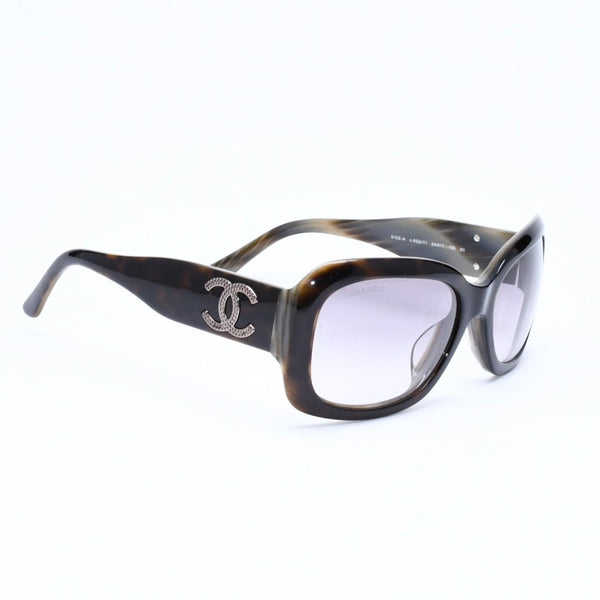 極美品 CHANEL シャネル サングラス アイウェア 5102-A c.653/11 サイズ54□17 135 ココマーク べっ甲カラー 中古 4a006798