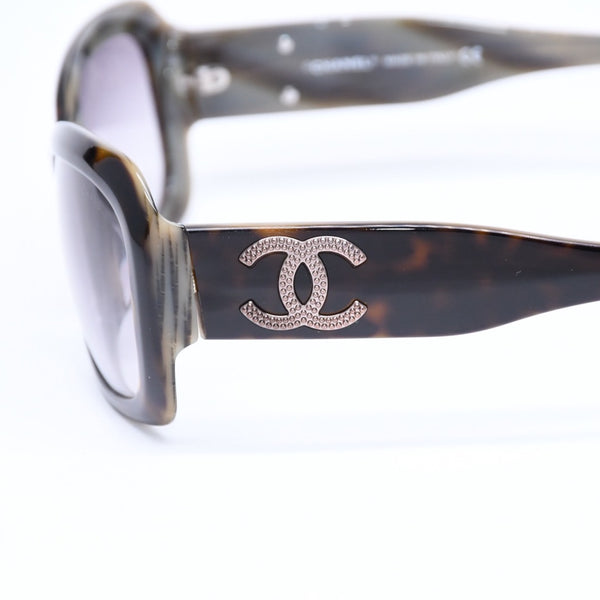 極美品 CHANEL シャネル サングラス アイウェア 5102-A c.653/11 サイズ54□17 135 ココマーク べっ甲カラー 中古 4a006798