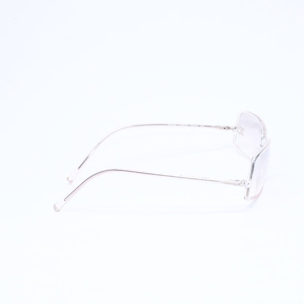 極美品 CHANEL シャネル サングラス アイウェア 5043-B c.660/6I サイズ55□16 135 ココマーク ラインストーン クリア グレー 中古 4a006794