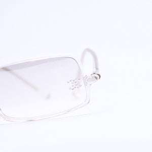 極美品 CHANEL シャネル サングラス アイウェア 5043-B c.660/6I サイズ55□16 135 ココマーク ラインストーン クリア グレー 中古 4a006794