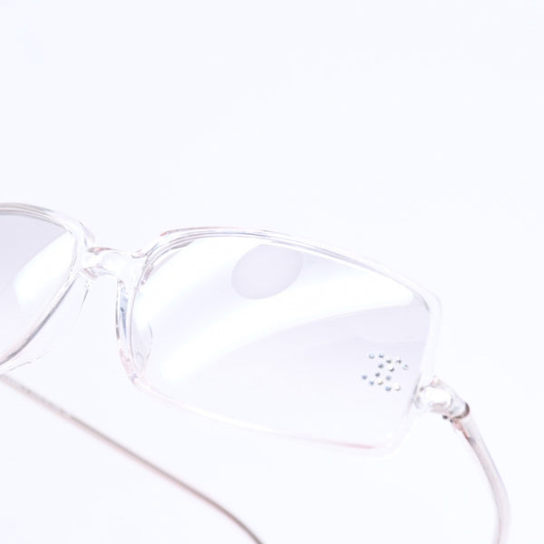 極美品 CHANEL シャネル サングラス アイウェア 5043-B c.660/6I サイズ55□16 135 ココマーク ラインストーン クリア グレー 中古 4a006794