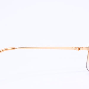 CHANEL シャネル リムレス サングラス アイウェア 4017-D c.125/56 サイズ62□17 120 ココマーク ラインストーン オレンジ 美品 中古 4a006796