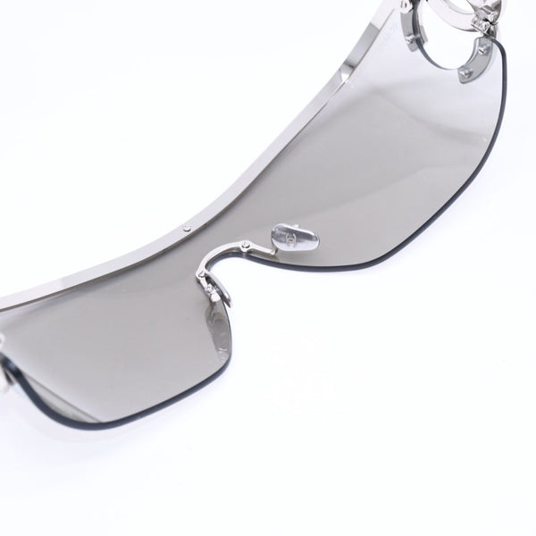 極美品 CHANEL シャネル Sunglasses サングラス アイウェア ココマーク サイズ142◻︎110 シルバー ラインストーン ブラック 9579B c.501/S1 中古 4a006784