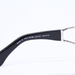 極美品 CHANEL シャネル Sunglasses サングラス アイウェア ココマーク サイズ142◻︎110 シルバー ラインストーン ブラック 9579B c.501/S1 中古 4a006784
