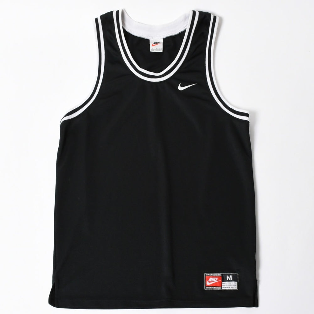 NIKE ナイキ バスケットボールゲームシャツ タンクトップ Mサイズ ブラック ホワイト メッシュ メンズ 美品 中古 4a006825