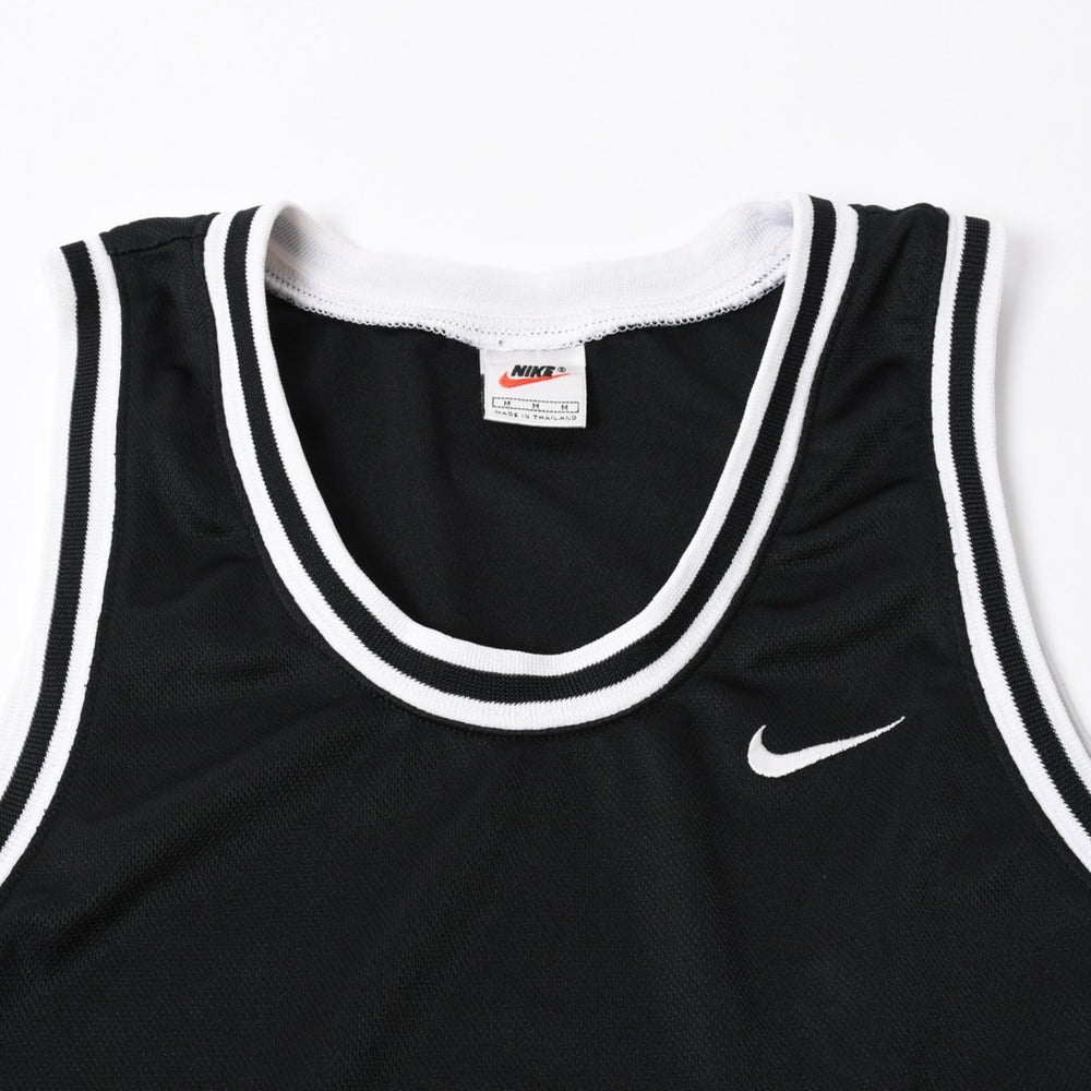 NIKE ナイキ バスケットボールゲームシャツ タンクトップ Mサイズ ブラック ホワイト メッシュ メンズ 美品 中古 4a006825