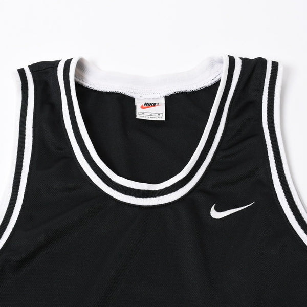 NIKE ナイキ バスケットボールゲームシャツ タンクトップ Mサイズ ブラック ホワイト メッシュ メンズ 美品 中古 4a006825