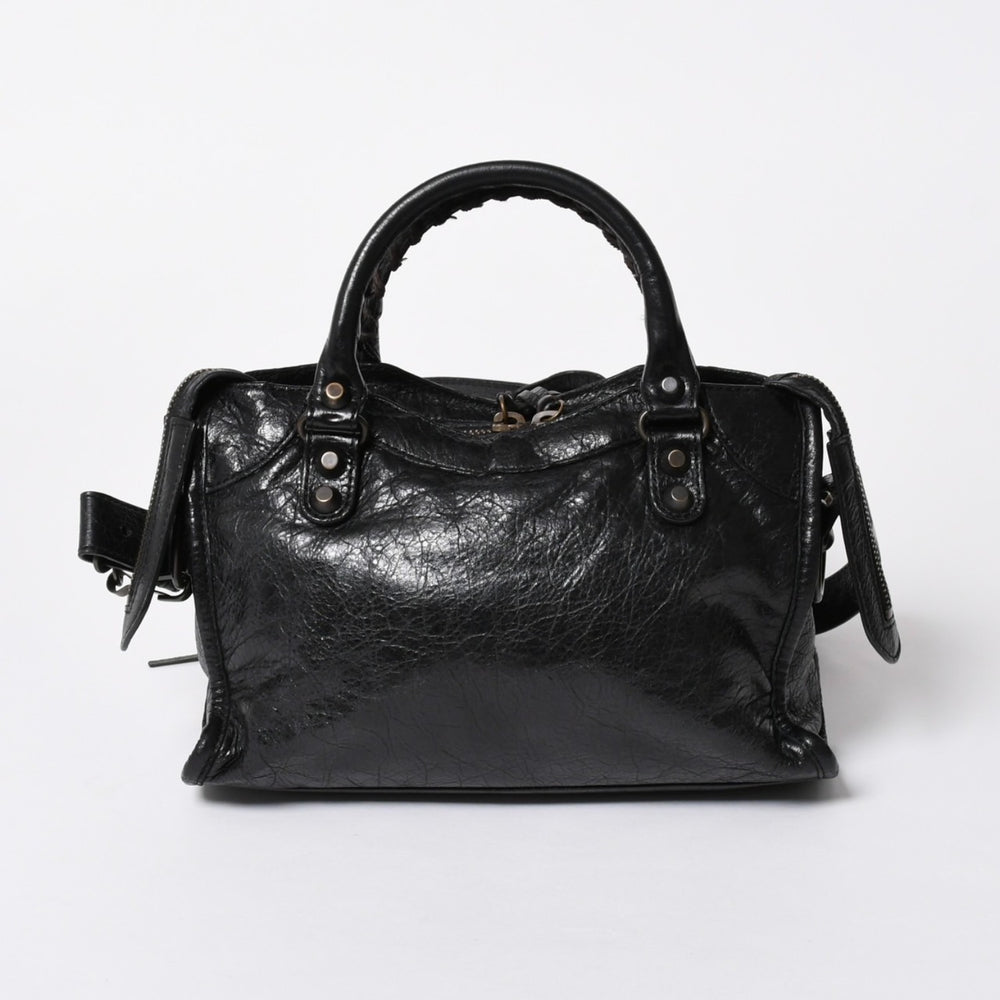 BALENCIAGA バレンシアガ クラシック ミニシティ 2WAY ハンドバッグ ショルダーバッグ ブラック 300295 美品 中古 4a006986