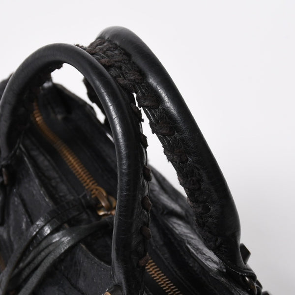 BALENCIAGA バレンシアガ クラシック ミニシティ 2WAY ハンドバッグ ショルダーバッグ ブラック 300295 美品 中古 4a006986