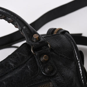 BALENCIAGA バレンシアガ クラシック ミニシティ 2WAY ハンドバッグ ショルダーバッグ ブラック 300295 美品 中古 4a006986