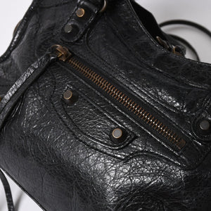 BALENCIAGA バレンシアガ クラシック ミニシティ 2WAY ハンドバッグ ショルダーバッグ ブラック 300295 美品 中古 4a006986