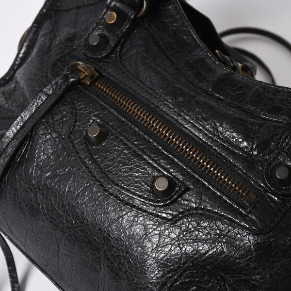 BALENCIAGA バレンシアガ クラシック ミニシティ 2WAY ハンドバッグ ショルダーバッグ ブラック 300295 美品 中古 4a006986