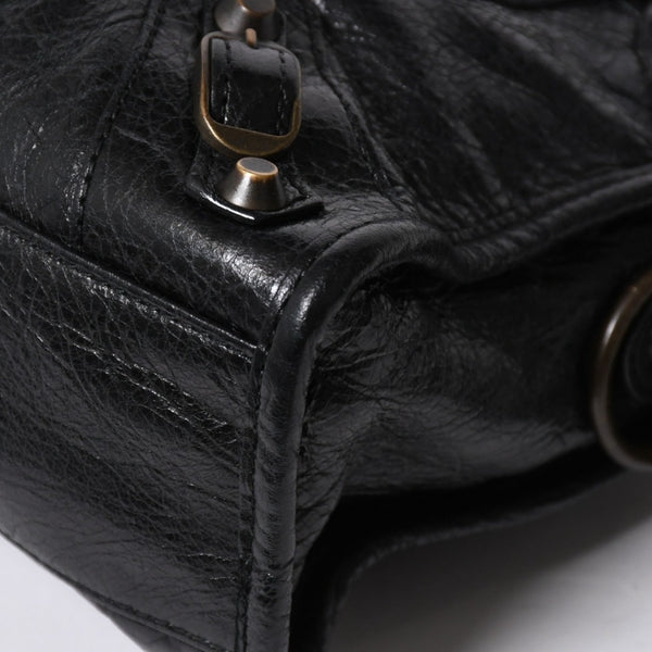 BALENCIAGA バレンシアガ クラシック ミニシティ 2WAY ハンドバッグ ショルダーバッグ ブラック 300295 美品 中古 4a006986