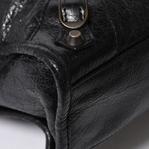 BALENCIAGA バレンシアガ クラシック ミニシティ 2WAY ハンドバッグ ショルダーバッグ ブラック 300295 美品 中古 4a006986