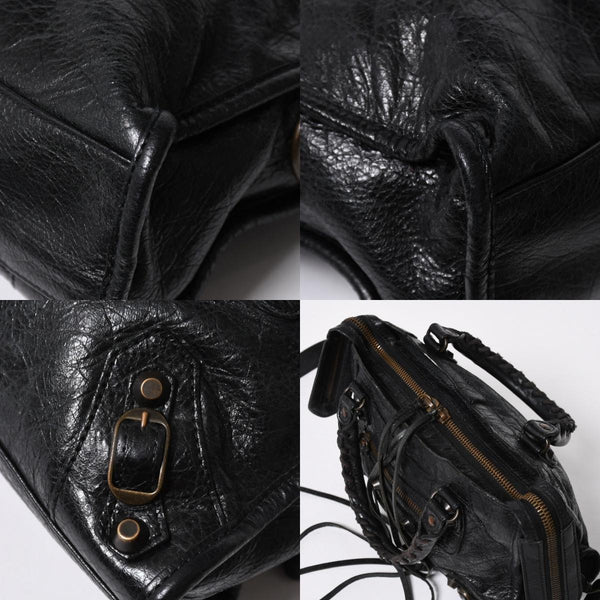 BALENCIAGA バレンシアガ クラシック ミニシティ 2WAY ハンドバッグ ショルダーバッグ ブラック 300295 美品 中古 4a006986