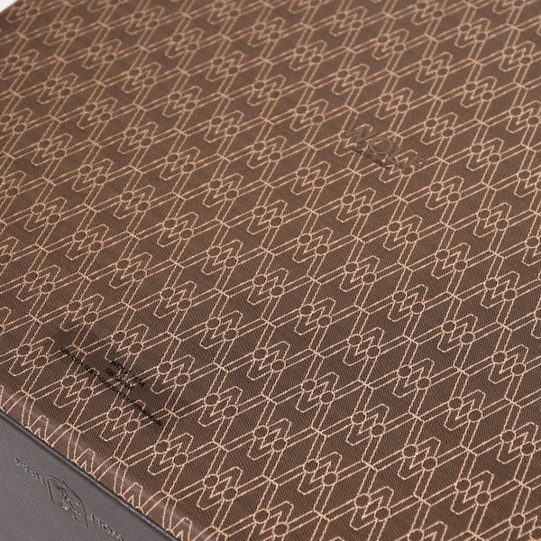 極美品 WOLF ウルフ EARTH ウォッチスタンドボックス 2PC コーヒー 190706 時計ケース アクセサリーボックス ブラウン レザー190周年モデル 中古 4a006832
