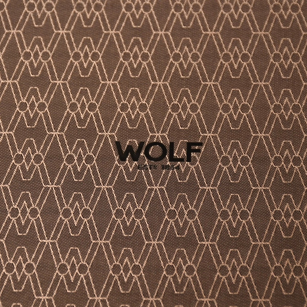 極美品 WOLF ウルフ EARTH ウォッチスタンドボックス 2PC コーヒー 190706 時計ケース アクセサリーボックス ブラウン レザー190周年モデル 中古 4a006832