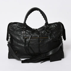 極美品 BALENCIAGA バレンシアガ バッグ ザ シティ 2WAY バッグ ブラック ハンドバッグ ショルダーバッグ 115748 中古 4a 006858
