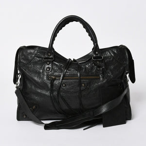 極美品 BALENCIAGA バレンシアガ バッグ ザ シティ 2WAY バッグ ブラック ハンドバッグ ショルダーバッグ 115748 中古 4a 006858