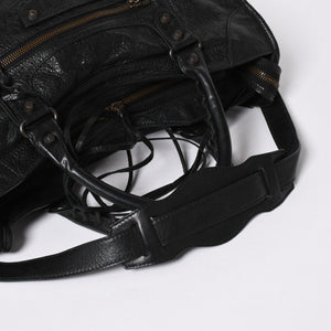 極美品 BALENCIAGA バレンシアガ バッグ ザ シティ 2WAY バッグ ブラック ハンドバッグ ショルダーバッグ 115748 中古 4a 006858