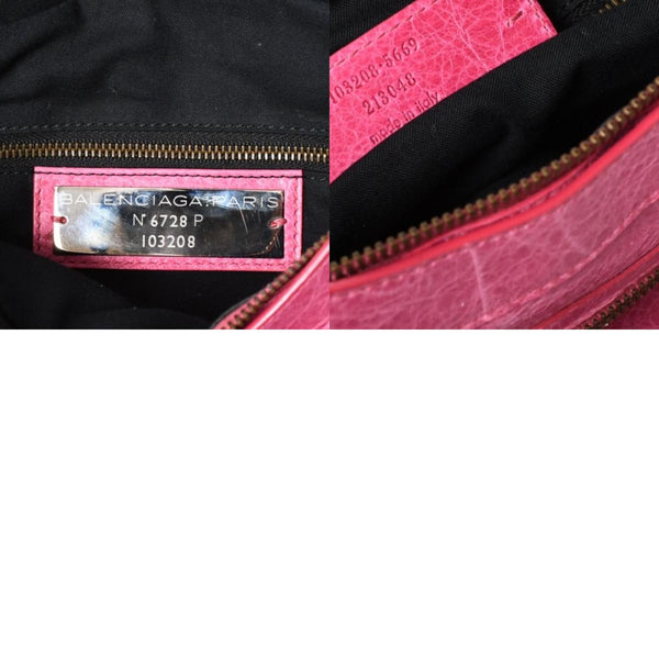 極美品 BALENCIAGA バレンシアガ ザ ファースト ハンドバッグ ショルダーバッグ 103208 ラムスキン ピンク メタルブラック金具 2way 中古 4a006911