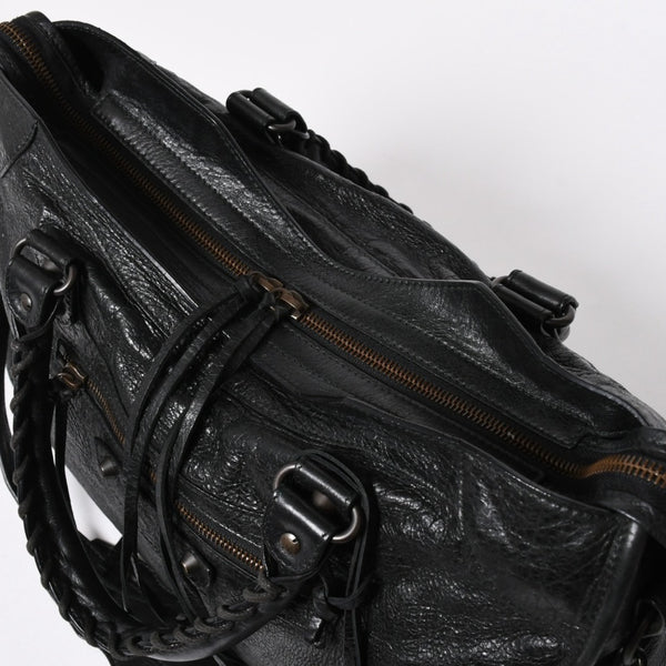 極美品 BALENCIAGA バレンシアガ バッグ ザ シティ 2WAY バッグ ブラック ハンドバッグ ショルダーバッグ 115748 中古 4a 006858