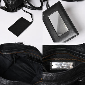 極美品 BALENCIAGA バレンシアガ バッグ ザ シティ 2WAY バッグ ブラック ハンドバッグ ショルダーバッグ 115748 中古 4a 006858