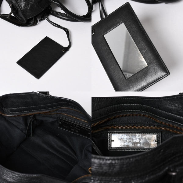 極美品 BALENCIAGA バレンシアガ バッグ ザ シティ 2WAY バッグ ブラック ハンドバッグ ショルダーバッグ 115748 中古 4a 006858