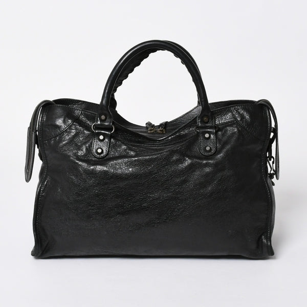 極美品 BALENCIAGA バレンシアガ バッグ ザ シティ 2WAY バッグ ブラック ハンドバッグ ショルダーバッグ 115748 中古 4a 006858