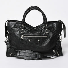 極美品 BALENCIAGA バレンシアガ バッグ ザ シティ 2WAY バッグ ブラック ハンドバッグ ショルダーバッグ 281770 中古 4a006859