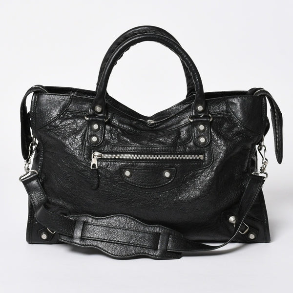 極美品 BALENCIAGA バレンシアガ バッグ ザ シティ 2WAY バッグ ブラック ハンドバッグ ショルダーバッグ 281770 中古 4a006859