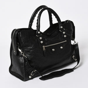 極美品 BALENCIAGA バレンシアガ バッグ ザ シティ 2WAY バッグ ブラック ハンドバッグ ショルダーバッグ 281770 中古 4a006859