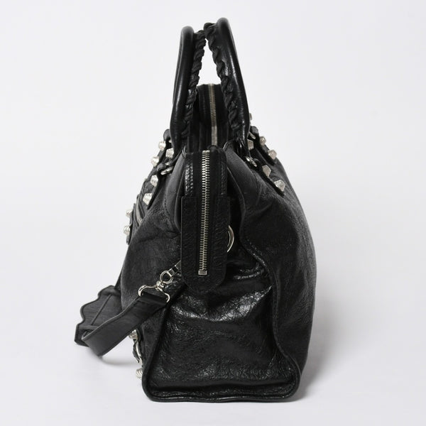 極美品 BALENCIAGA バレンシアガ バッグ ザ シティ 2WAY バッグ ブラック ハンドバッグ ショルダーバッグ 281770 中古 4a006859